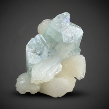 Load image into Gallery viewer, High-Grade Light Mint Green Apophyllite + White Stilbite | Deccan Traps, Maharashtra, India
