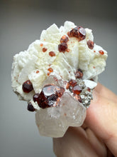 Load image into Gallery viewer, High-Grade Naturally Faceted Red Spessartine Garnet on Matrix — Skardu, Pakistan
