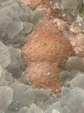 Load image into Gallery viewer, Rare Botryoidal Orange Fluorite on Druzy Quartz Matrix

Collector Mineral Specimen — Maharashtra, India
