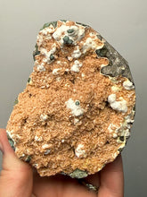 Load image into Gallery viewer, Peach Druzy Heulandite on Matrix – India | Rare Peach Crystal Mineral Specimen for Collectors &amp; Display
