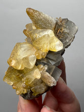 Load image into Gallery viewer, Isometric Fluorite &amp; Scalenohedral Calcite Specimen | Pakistan Mineral Collector Display Piece
