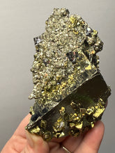 Load image into Gallery viewer, 4” New Find: Huanzala Mine Peru Sphalerite + Chalcopyrite + Apatite + Calcite + Quartz | Collector Display Specimen
