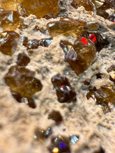 Load image into Gallery viewer, Hessonite Garnet Cluster on Matrix – Natural Collector Specimen from Pakistan | High-Grade Orange-Red Garnet Crystals
