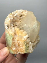 Load image into Gallery viewer, High-Grade Druzy Calcite with Golden Stilbite | Maharashtra, India (Collector Cabinet Specimen)
