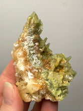 Load image into Gallery viewer, High-Grade Green Heulandite on Peach Stilbite Crystal Cluster | Deccan Traps, Maharashtra, India | Collector Mineral Specimen
