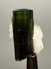 Load image into Gallery viewer, Dark Green Cap Stak Nala Tourmaline with Cleavelandite Flower – Haramosh Mountains, Pakistan | Thumbnail Specimen
