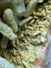 Load image into Gallery viewer, High-Grade Green Heulandite on Peach Stilbite Crystal Cluster | Deccan Traps, Maharashtra, India | Collector Mineral Specimen
