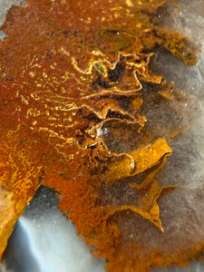Rare Moroccan Orange Plume Agate Collected by Indigenous Nomads | Ancient Beauty from the Sahara