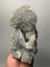 Load image into Gallery viewer, BIG Druzy Chalcedony Stalactite with Druzy Clear Apophyllite | Maharashtra, India
