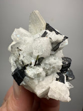 Load image into Gallery viewer, Dark Green Cap Stak Nala Tourmaline on Cleavelandite Matrix – Haramosh Mountains, Pakistan
