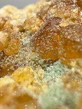 Load image into Gallery viewer, Hessonite Garnet Cluster on Matrix – Natural Collector Specimen from Pakistan | High-Grade Orange-Red Garnet Crystals
