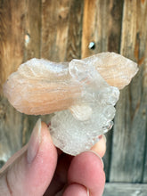 Load image into Gallery viewer, Clear Gem Apophyllite Encrusted Stalactite + Pink Stilbite Cluster • Maharashtra, India

