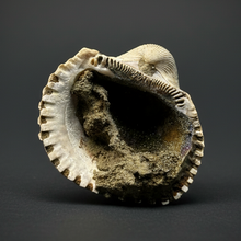 Load image into Gallery viewer, Bivalve (Pelecypoda) Fossil Sea Shell with Chalcopyrite | Mineralized Fossil Specimen | Indonesia
