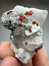 Load image into Gallery viewer, High-Grade Naturally Faceted Red Spessartine Garnet on Matrix — Skardu, Pakistan
