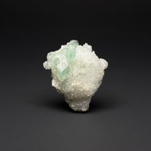 Load image into Gallery viewer, Luminous Mint Apophyllite with Glittering Druzy Sugar Quartz – India
