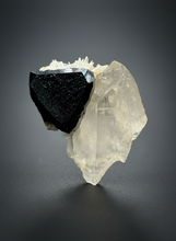 Load image into Gallery viewer, Blue Cap Dark Green Stak Nala Tourmaline and Cleavelandite – Haramosh Mountains, Pakistan | Thumbnail Specimen
