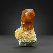 Load image into Gallery viewer, Hessonite Garnet Cluster on Matrix – Natural Collector Specimen from Pakistan | High-Grade Orange-Red Garnet Crystals
