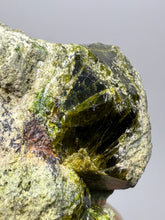 Load image into Gallery viewer, Gemmy Green Garnet on Matrix – Pakistan Collector Specimen
