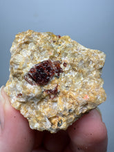 Load image into Gallery viewer, Naturally Faceted Zircon Crystal on Pegmatite–Quartz  and Biotite Matrix • Pakistan Mineral Specimen
