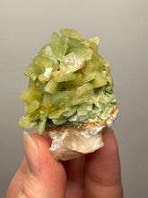 Load image into Gallery viewer, High-Grade Green Heulandite on Peach Stilbite Crystal Cluster | Deccan Traps, Maharashtra, India | Collector Mineral Specimen
