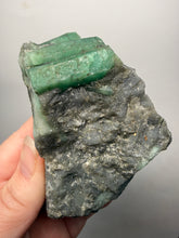 Load image into Gallery viewer, Emerald Variety Green Beryl on Matrix | Northern Bahia, Brazil | Collector Mineral Display Specimen
