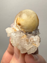 Load image into Gallery viewer, Rare Botryoidal Yellow Fluorite on Quartz Matrix  Collector Mineral Specimen – Maharashtra, India
