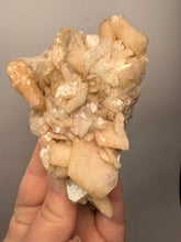 Load image into Gallery viewer, High-Grade Apophyllite on Pink Stilbite Zeolite | Indian Collector Mineral Specimen
