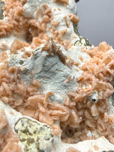 Load image into Gallery viewer, Peach Druzy Heulandite on Matrix – India | Rare Peach Crystal Mineral Specimen for Collectors &amp; Display
