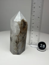 Load image into Gallery viewer, Dendrite Manganese Included Iron Oxide Quartz (Golden Healer) Obelisk Tower • RARE
