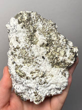 Load image into Gallery viewer, 5.1” New Find: Huanzala Mine Peru Sphalerite + Chalcopyrite + Apatite + Calcite + Quartz | Collector Display Specimen
