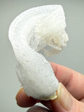 Load image into Gallery viewer, RARE COMBO Moroccan Ram’s Horn Selenite (Gypsum) with Purple Fluorite Display Specimen
