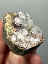 Load image into Gallery viewer, Lustrous Apophyllite over Red Heulandite (Zeolite Pocket) — Deccan Traps, Maharashtra, India
