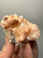 Load image into Gallery viewer, Red Heulandite on Pink Stilbite on Druzy Black Chalcedony – Zeolite Mineral Specimen (India)
