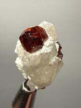 Load image into Gallery viewer, High-Grade Naturally Faceted Red Spessartine Garnet on Matrix — Skardu, Pakistan
