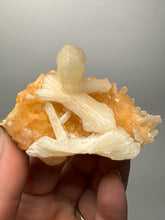 Load image into Gallery viewer, Orange Heulandite and Cream Stilbite Zeolite Cluster – India (Collector Mineral Specimen)

