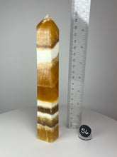 Load image into Gallery viewer, Coco Mango Onyx Calcite Obelisk Tower
