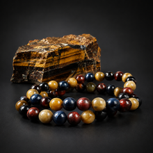 Load image into Gallery viewer, BRACELET Mix Tiger Eye - MED 8MM Beads
