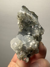 Load image into Gallery viewer, Druzy Chalcedony Stalactite with Druzy Clear Apophyllite | Maharashtra, India
