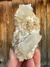 Load image into Gallery viewer, Yellow Diamond Calcite + Pearl Heulandite • Maharashtra, India
