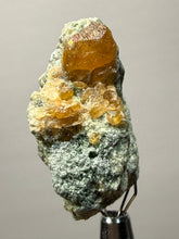 Load image into Gallery viewer, Hessonite Garnet Cluster on Matrix – Natural Collector Specimen from Pakistan | High-Grade Orange-Red Garnet Crystals
