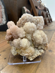 Pink Druzy Stalactite Cluster • India