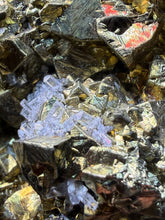 Load image into Gallery viewer, 5.7” New Find: Huanzala Mine Peru Sphalerite + Chalcopyrite + Apatite + Calcite + Quartz | Collector Display Specimen
