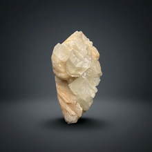 Load image into Gallery viewer, High-Grade Light Green Apophyllite on Pink Stilbite Zeolite | Indian Collector Mineral Specimen
