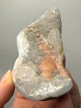 Load image into Gallery viewer, Rare Botryoidal Orange Fluorite on Druzy Quartz Matrix

Collector Mineral Specimen — Maharashtra, India
