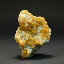 Load image into Gallery viewer, Hessonite Garnet Cluster on Matrix – Natural Collector Specimen from Pakistan | High-Grade Orange-Red Garnet Crystals
