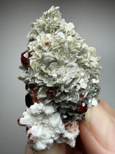 Load image into Gallery viewer, High-Grade Naturally Faceted Red Spessartine Garnet on Matrix — Skardu, Pakistan
