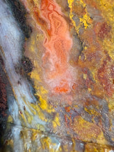 Load image into Gallery viewer, Pink Yellow Red Moroccan Agate | High Atlas Mountains •UNPOLISHED LAPIDARY  SLAB

