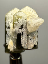 Load image into Gallery viewer, Dark Green Stak Nala Tourmaline and Cleavelandite – Haramosh Mountains, Pakistan | Thumbnail Specimen
