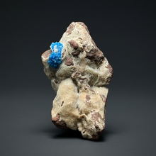 Load image into Gallery viewer, Rare Electric Blue Cavansite on Druzy Matrix – Collector Mineral Specimen | India
