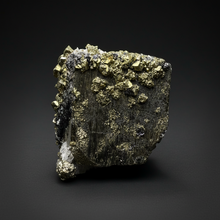 Load image into Gallery viewer, 3” New Find: Huanzala Mine Peru Sphalerite + Chalcopyrite + Apatite + Calcite + Quartz | Collector Display Specimen
